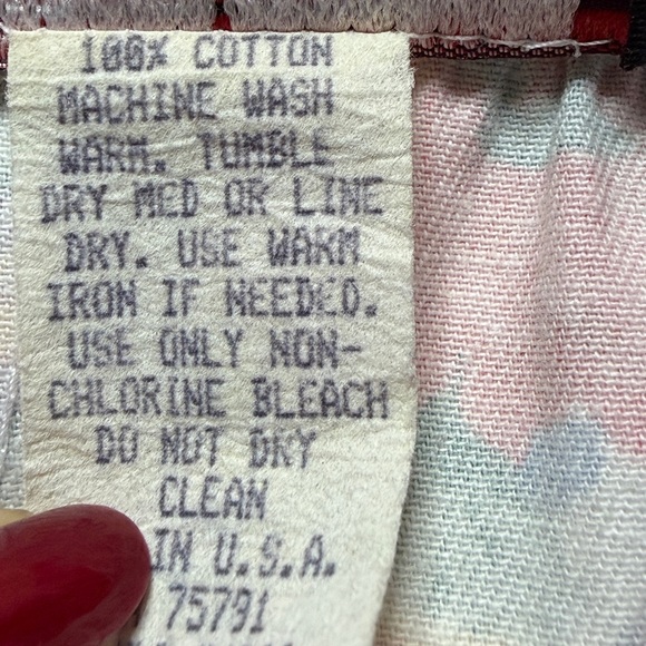 VTG 80s Bitsy Floral Button Front Aline Midi Skirt M Pockets Made in USA - Picture 7 of 7